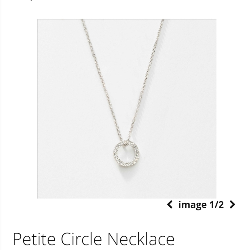Touchstone Crystal Petite Circle Necklace New in Box